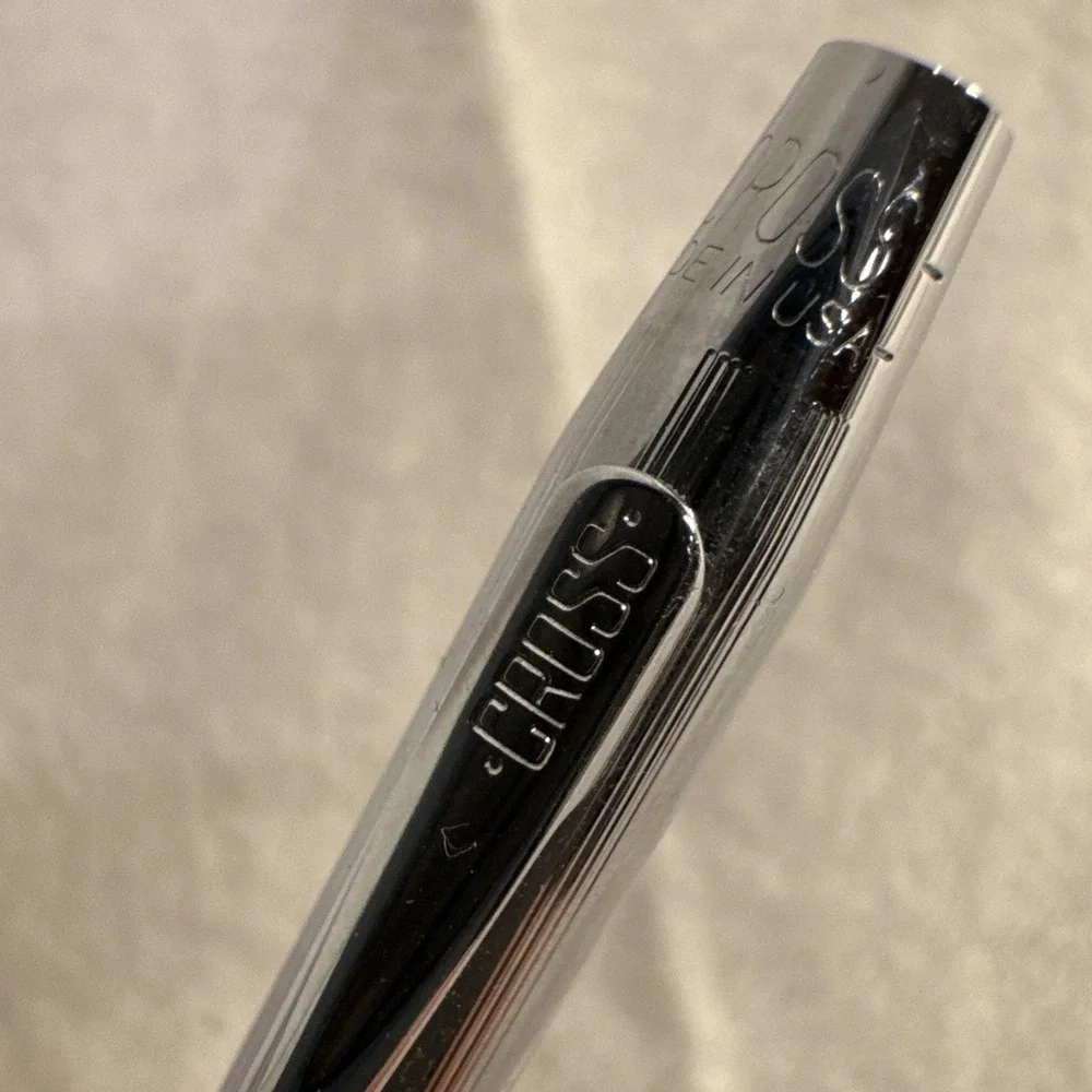 Vintage Cross Century Chrome Mechanical Pencil Thin Lead made in USA EUC